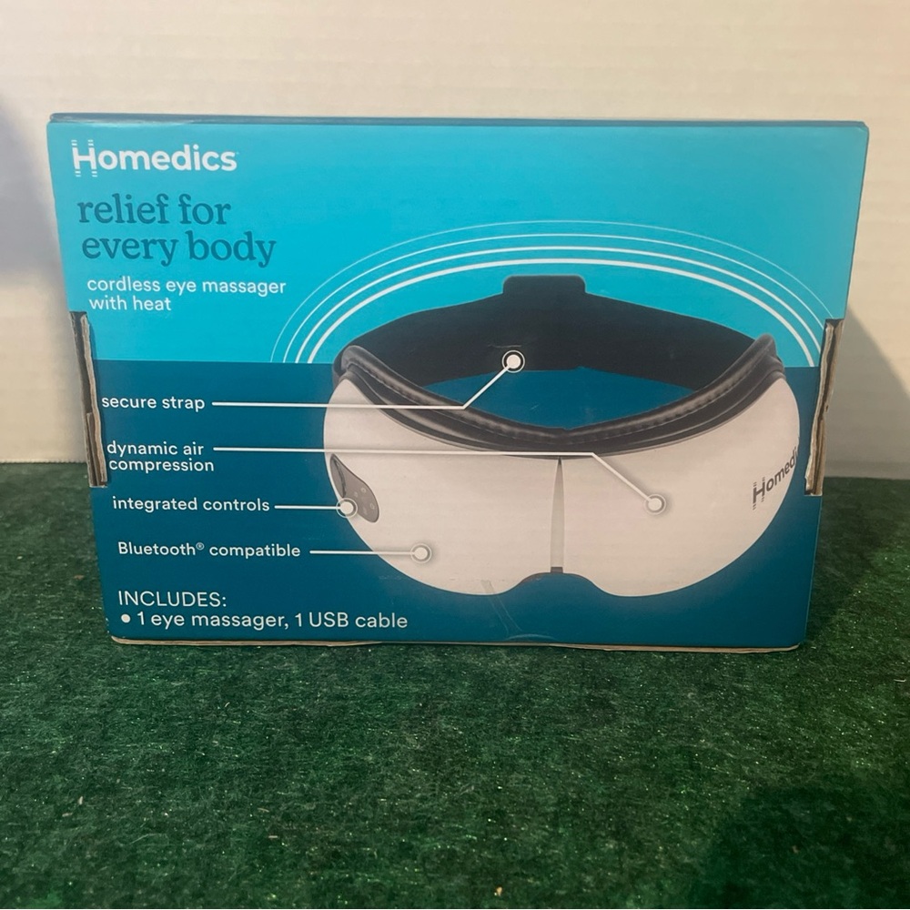 Homedics White Cordless Eye Massager Bluetooth